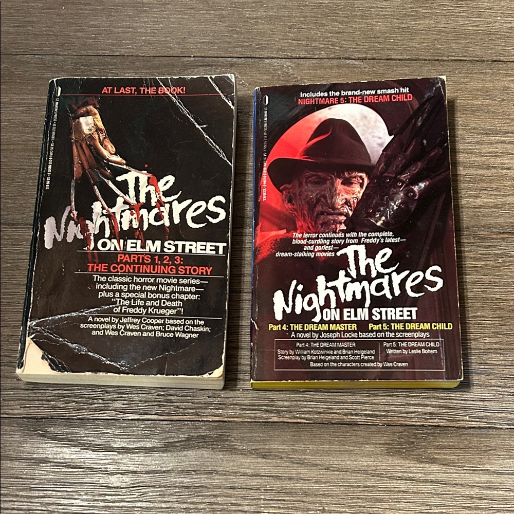 HTF The Nightmares on Elm Street Books FIRST EDITION Wes Craven Freddy Krueger